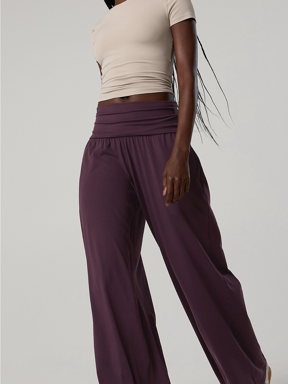 aerie Wide-Leg Fold-Over Waist Pants size small